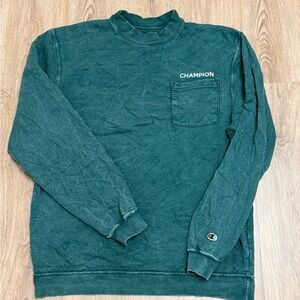 Champion Men's Teal Crewneck Sweater